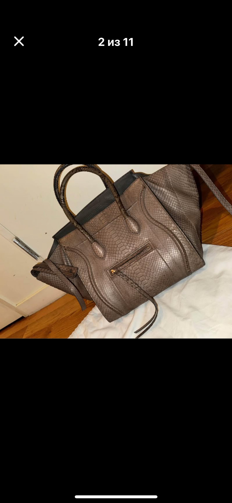 celine python bag large very good condition large - image 1