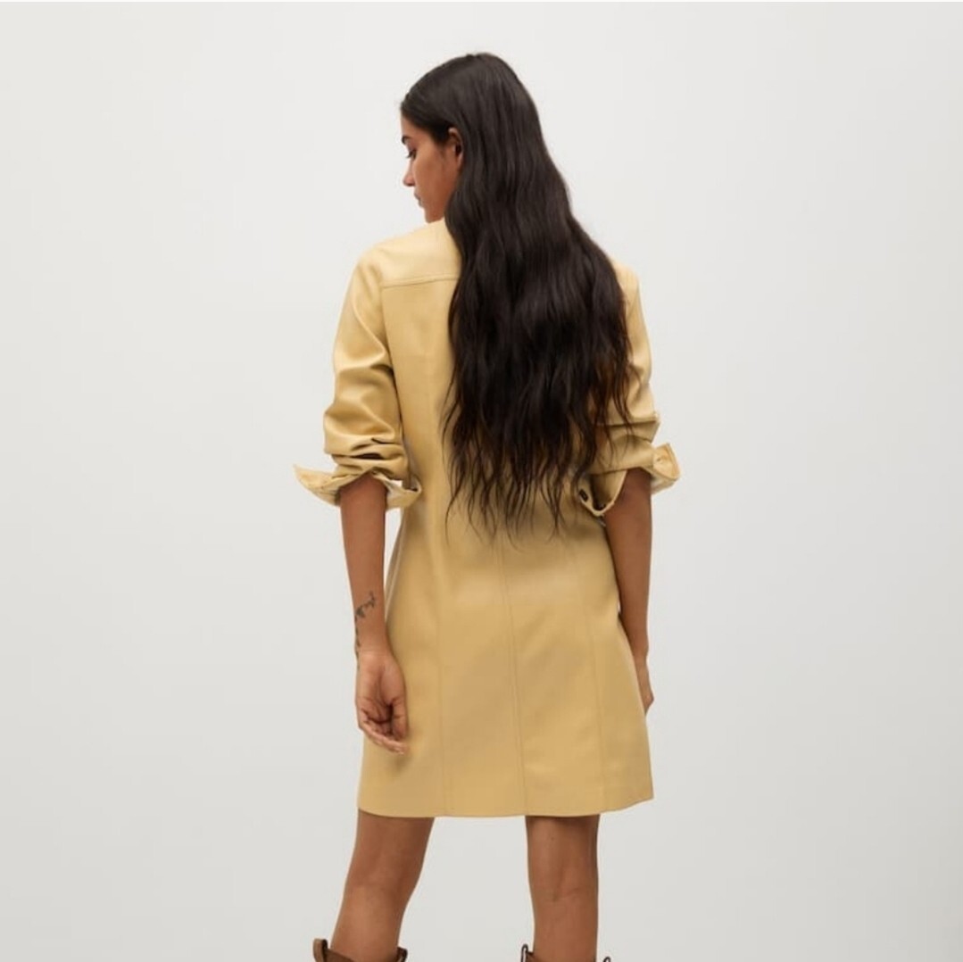 MANGO Faux Leather Dress, Size S | eBay
