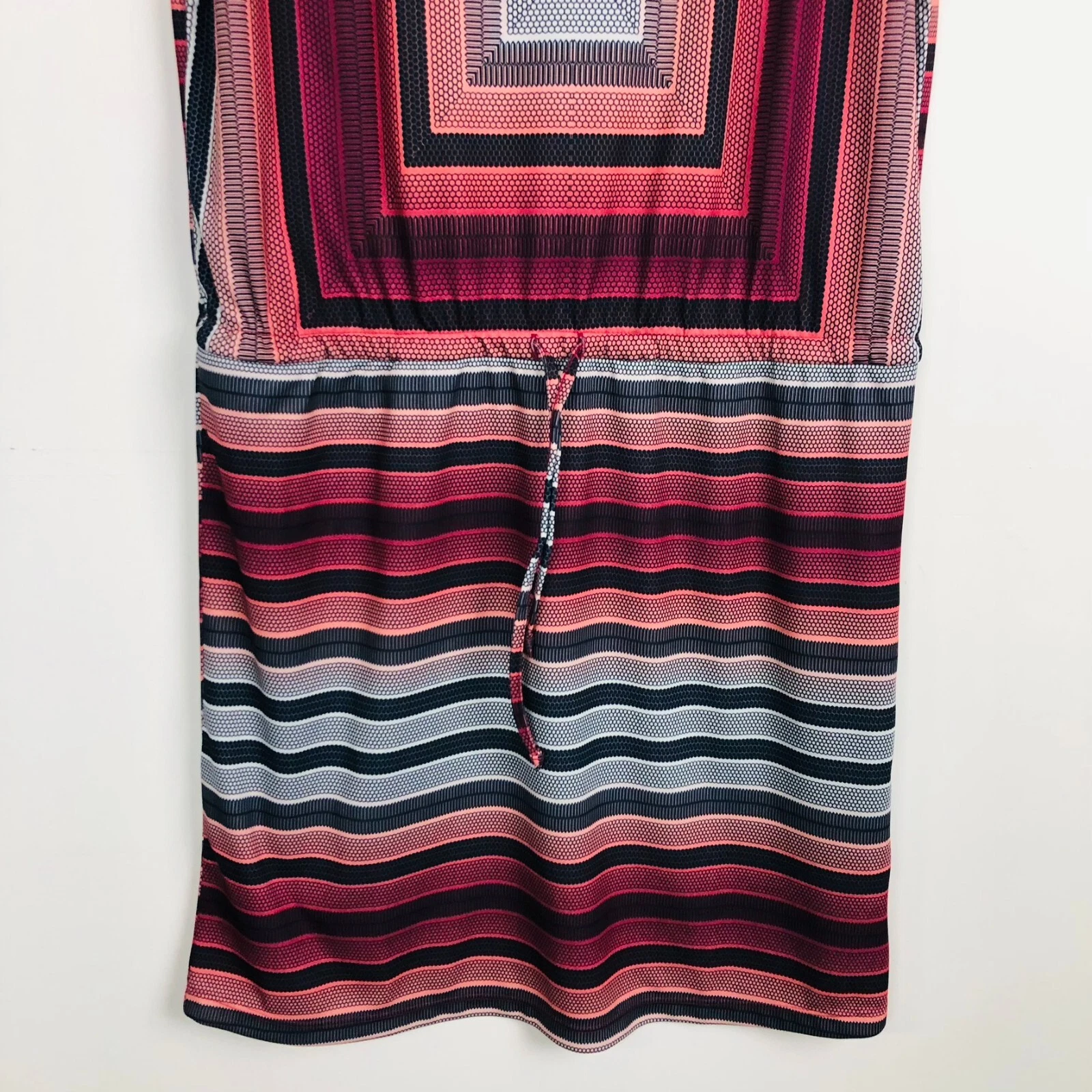 prana lindy dress pull on drawstring waist berry color 