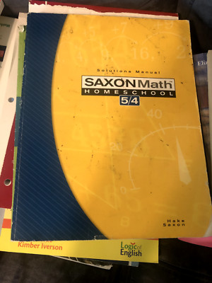 Saxon Math Homeschool 5/4 Solutions Manual - Third Edition