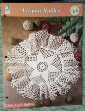 House of White Birches Doily Crochet Instruction Pattern STAR INSIDE RUFFLES