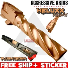 AGGRESSIVE ARMS HELUXX SHINY COPPER PLATE SPIRAL 9mm FLUSH CRN Barrel - GLOCK 19