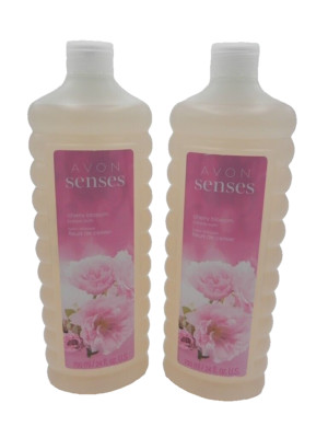 Avon Senses Bubble Bath: CHERRY BLOSSOM, LOT of 2, (24 oz. Each), New, Sealed