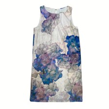 H&M Chiffon Sleeveless Floral Shift Dress Size 4