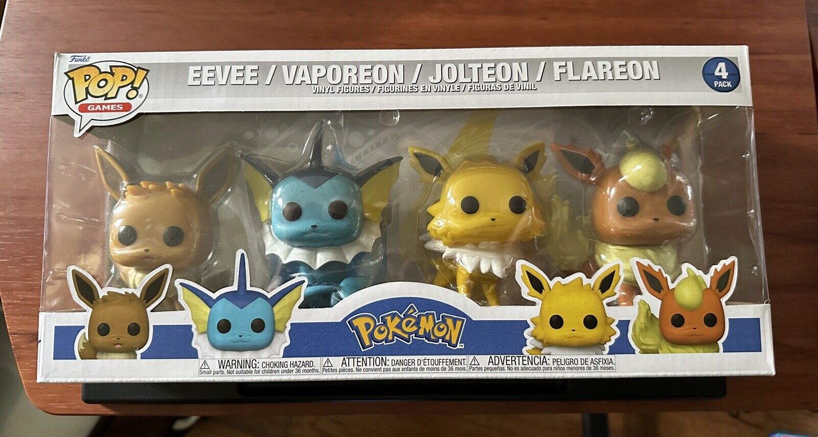 Funko Pop! Games Pokemon Eevee, Vaporeon, Jolteon and Flareon 4