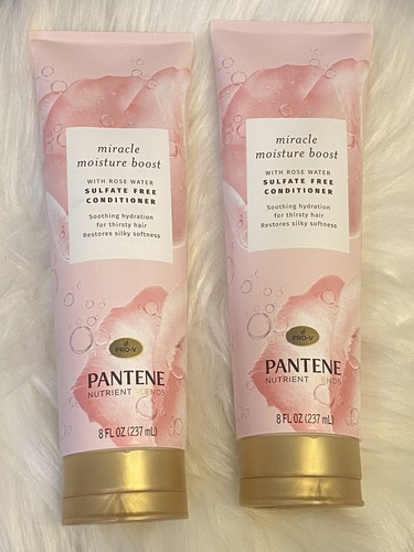 2pk Pantene Nutrient Blends Miracle Moisture Boost Rose Water Conditioner 8Fl/Oz