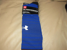 NWT New Under Armour UA Performance Mens Over The Calf Soccer Socks Medium BLUE