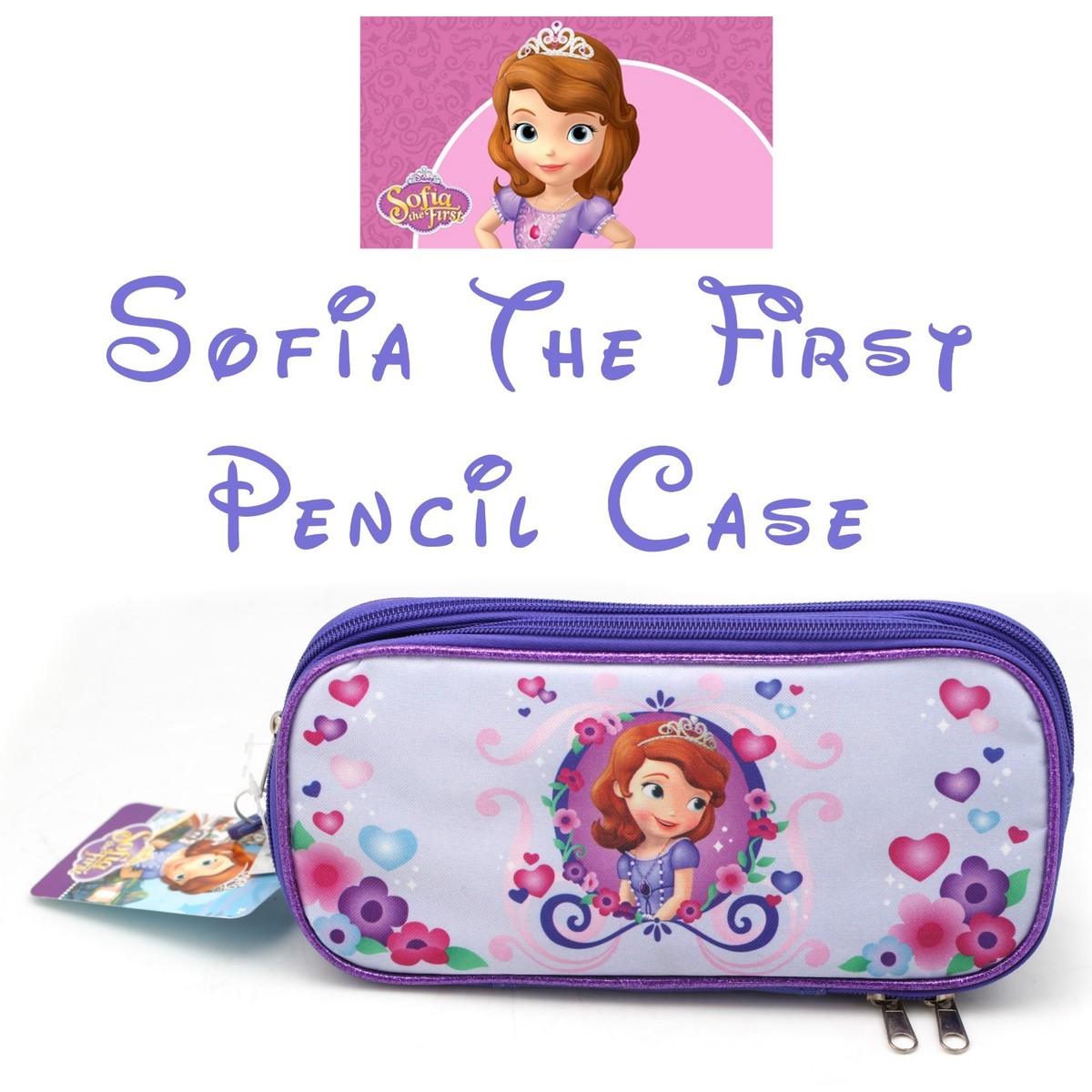 Disney Junior Sofia The First Large Sized Zip Up Lavender Flower