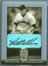 2005 Donruss Greats Matt Williams Gold Holofoil Signature Autograph Auto #57