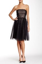 NEW VERA WANG Strapless Tulle Ballerina Skirt  DRESS  SIZE 14 $278 BLACK 