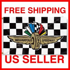 Indianapolis Motor Speedway 3x5 ft Checkered Flag Indy 500 Car Brickyard Banner