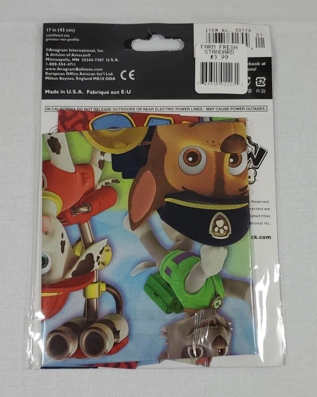 Nickelodeon Patrulla Canina Persecución Marshall Escombros - Globo de Lámina Anagrama 17 en EE. UU. Foto 2 de 2