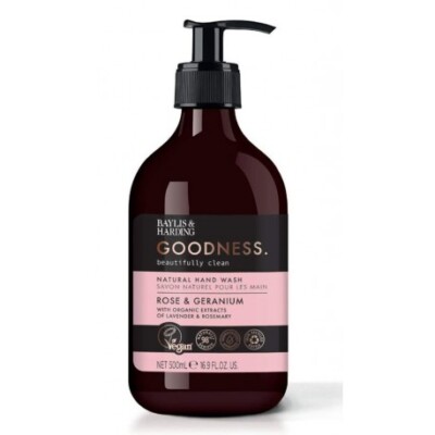 Baylis & Harding Goodness natural Rose & Geranium Flüssigseife 500ml