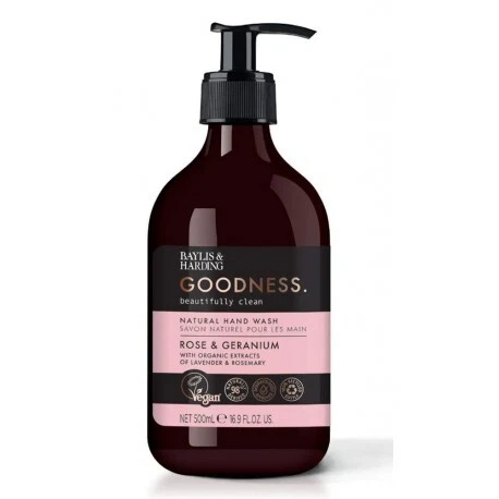 Baylis & Harding Goodness natural Rose & Geranium Flüssigseife 500ml - Bild 1 von 1