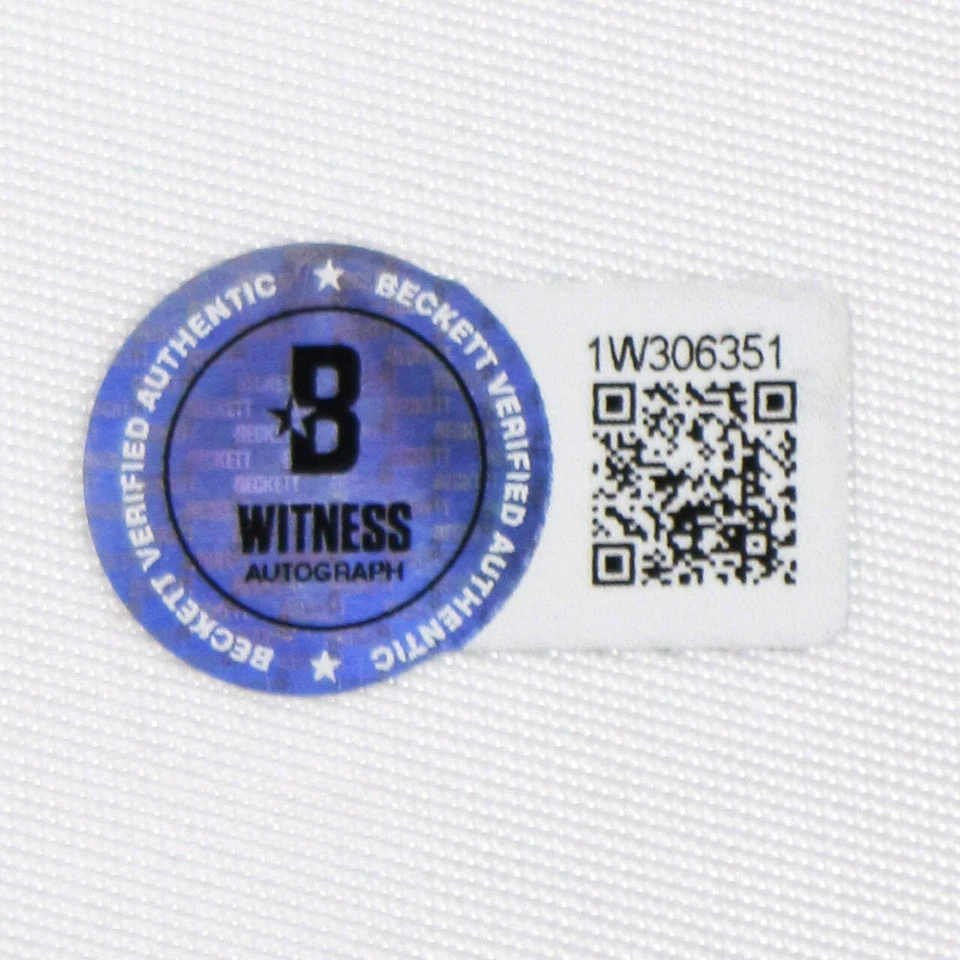 Camiseta de fútbol americano estilo profesional púrpura firmada por Adrian Peterson Foto 3 de 3