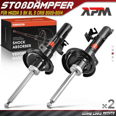 2x Stoßdämpfer Federbein Vorne Links Rechts für Mazda 3 BK BL 5 CR19 2003-2014