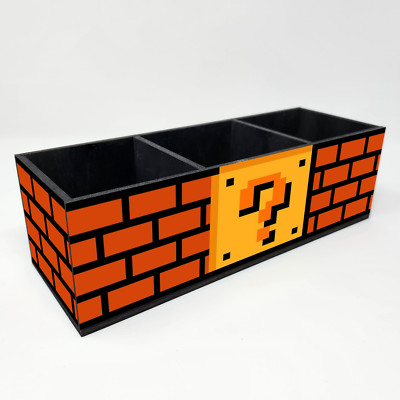 Super Mario Bros. 1 Planter Window Box Garden Flower Gamer Desk Organizer New