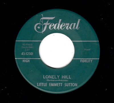 POPCORN/R & B-LITTLE EMMETT SUTTON-LONELY HILL/MOM, WON'T YOU TEACH ME TO MONKEY