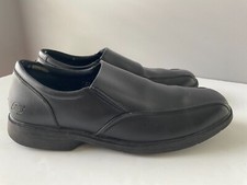 Men's Sz 12 Skechers Relaxed Fit Memory Foam 64611 Black Leather Loafers
