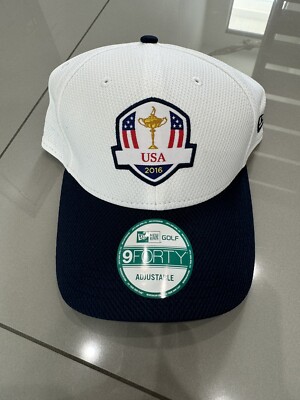 2016 Ryder Cup TEAM USA White New Era Golf A Cap ADJUSTABLE Hat NWT One Size