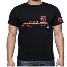 Ram Red Truck Hemi Shield Logo Tee Cool Tshirt Black Dodge