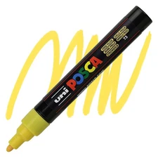 Posca Markers, Paint Marker, Straw Yellow, 5M Medium Tip, Opaque Ink, Acrylic