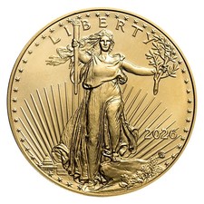 2026 Gold 1/10 Oz Gold American Eagle $5 Us Mint Gold Eagle .9167 Fine Coin