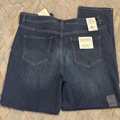 NWT Gloria Vanderbilt Amanda Jeans Women 16W Dark Blue Slimming High Rise
