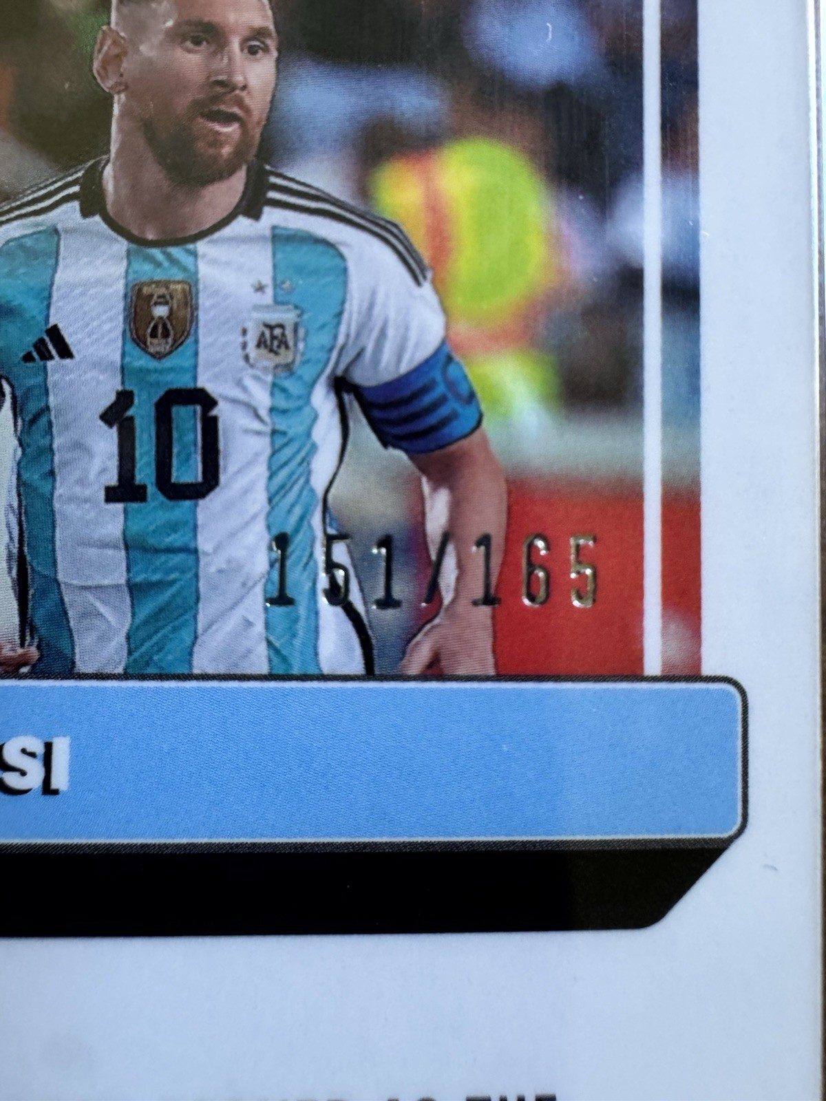 Panini 2022-23 Donruss FIFA Lionel Messi #10 Optic Red Prizm /165 PSA 9 view 4