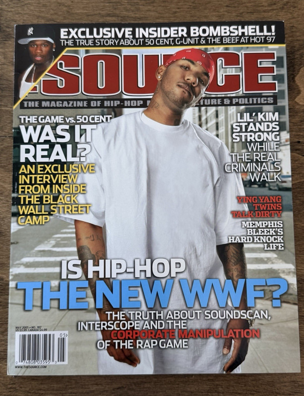 The Source Magazine May 2005 Issue 187 Illustrated Hip Hop 50 Cent The Game