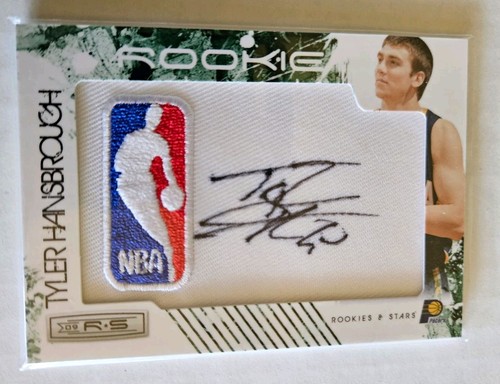 2009 Rookies & Stars Tyler Hansbrough RC Auto Logoman Emerald #'d to /5 Pacers