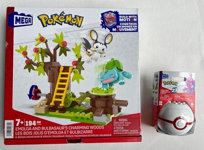 Mega Construx Emolga & Bulbasaur Charming Woods HTH69 + Tinkatink Pokeball JCT20