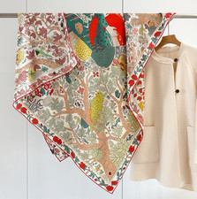 70 Cashmere 30 Silk Bandana Scarf 53'' Shawl tree Print Neckerchief Wrap new