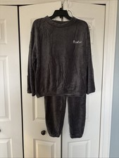Lounge Set Size Small 2 Piece Gray Fleece