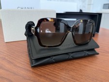CHANEL 0CH5479 Oversized Square Sunglasses Dark Havana Brown Acetate Women