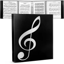 Music Folder, 8.5 × 11 Music Binder, 4 Page Expand, 52 Pages Capacity, Writab...