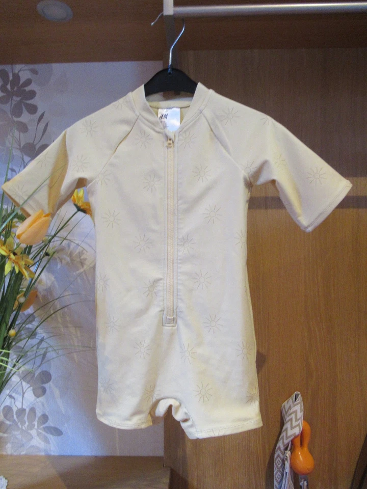 Badeoverall Badeanzug Mädchen Gr. 98 H&M gelb Sonnen UV Anzug