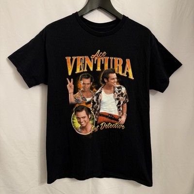 Ace Ventura Pet Detective Shirt Black Short Sleeve Men s Large (L) Jim Carrey