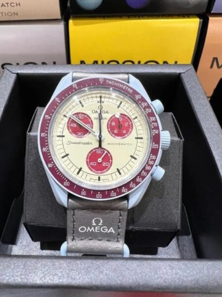#11 x Moon Watch MoonSwatch OMEGA Swatch New PLUTO -With to Mission Box - vintagewatches.pk