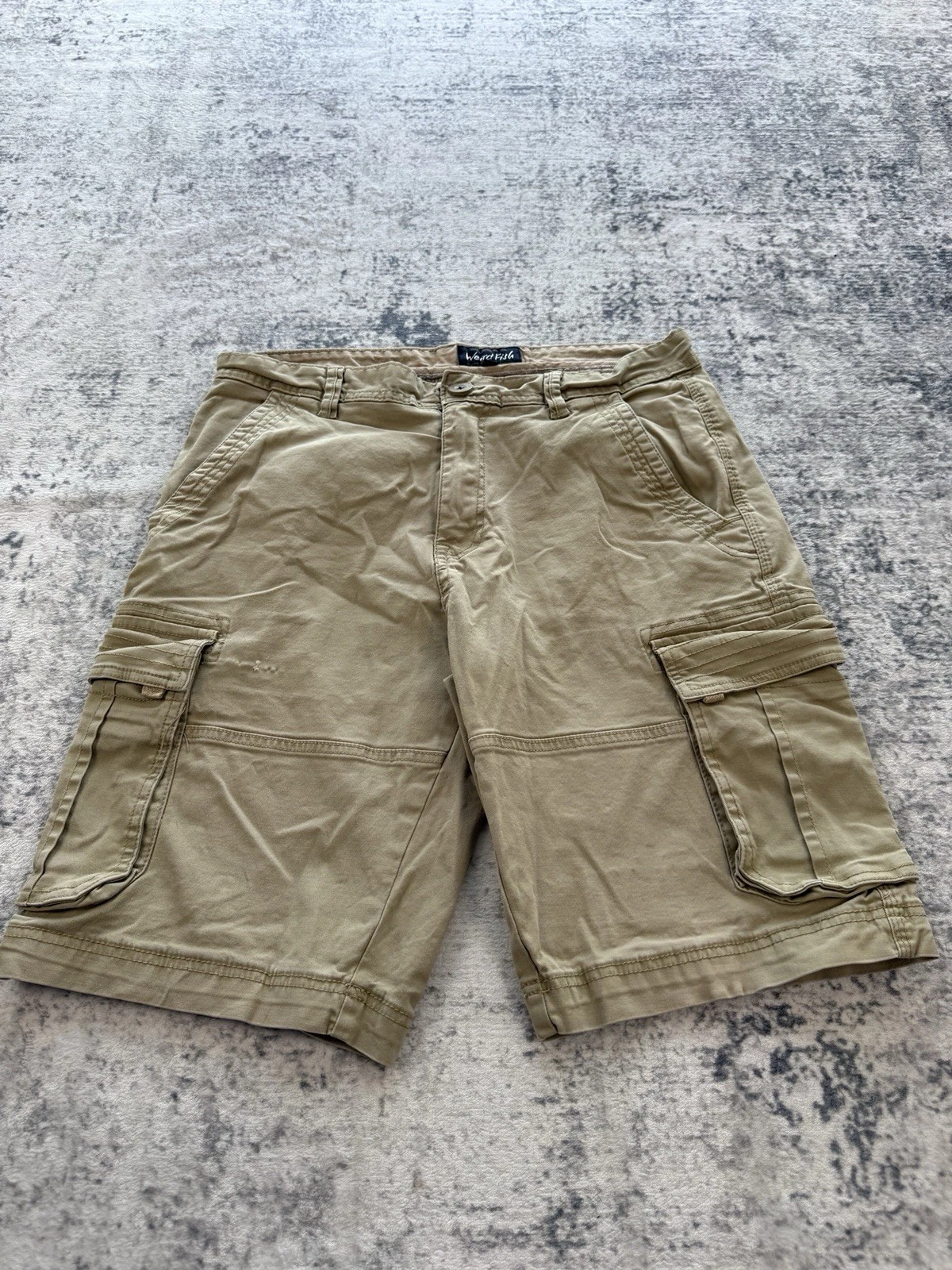 Weird Fish Cargo Shorts Mens W32 Brown Utility Combat Military Field Chore Work