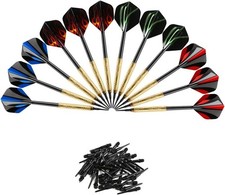 12 Pcs Darts Plastic Tip, Soft Tip Darts Set, 14g Plastic Tipped Dart, Attach E