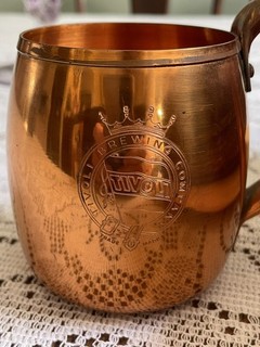 Tivoli Beer Brewery 1930s copper mug Detroit MI MIchigan
