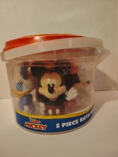 Mickey  Friends 5 Piece Bath Squirter Bucket Set New In Package Fast Shipping