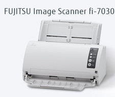 Image of Fujitsu FI-7030 high speed duplex Scanner. Original box and packaging.