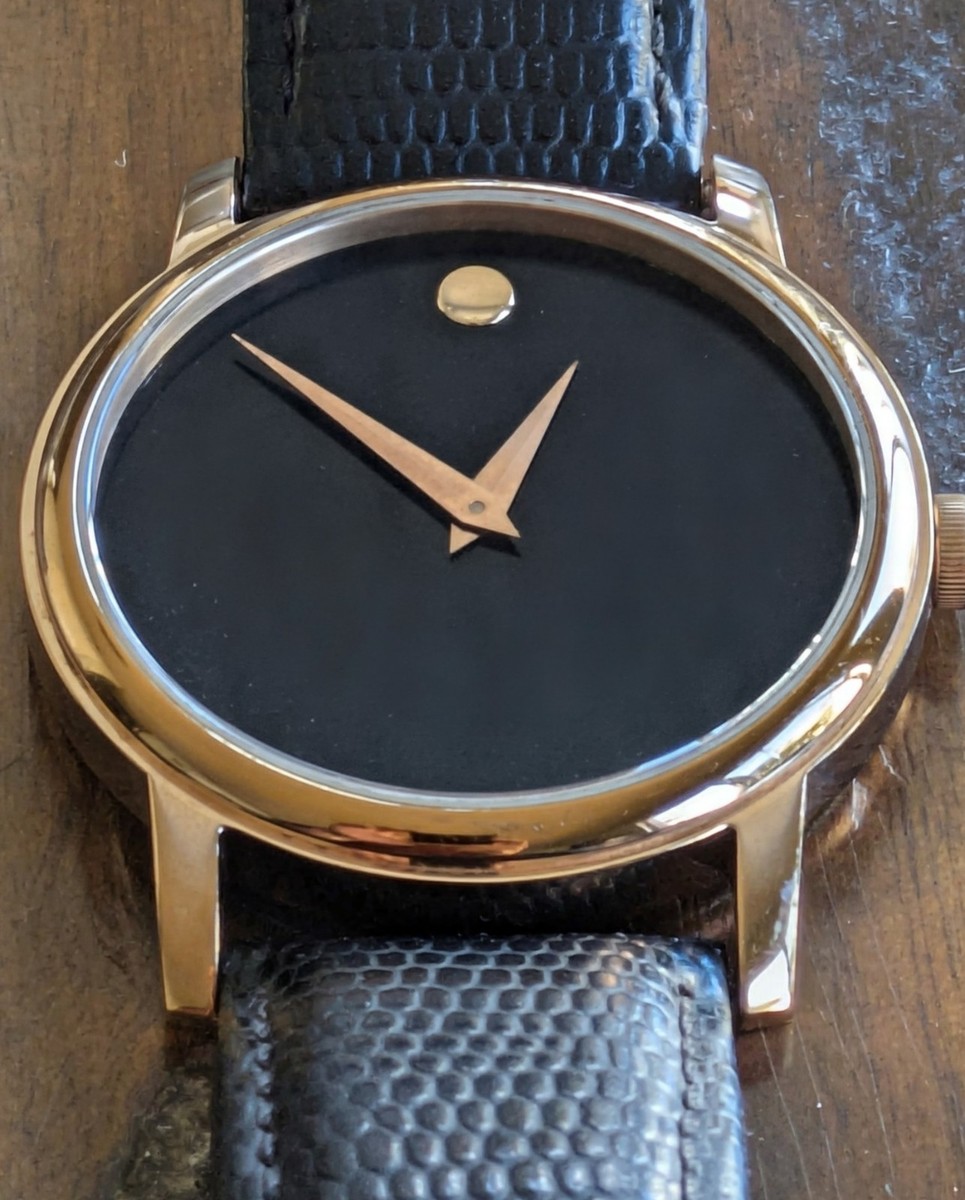 Movado Museum Men's Watch Rose Gold Color Saphire Crystal MO.01.1