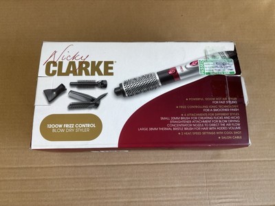 Nicky Clarke (Frizz Control Föhn Styler) 1200W mit 4 Aufsätzen & Handbuch