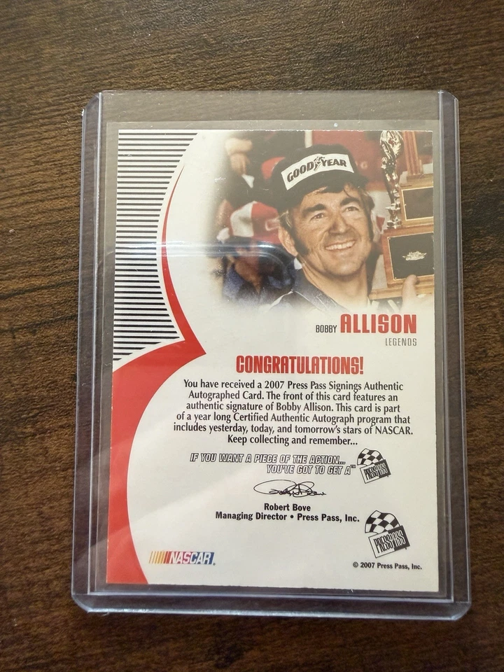 2007 Press Pass Signings Authentic Autographed Bobby Allison /150 HOF - Image 2 of 2
