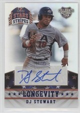 2015 Stars and Stripes Longevity Signatures Sapphire 10/25 DJ Stewart Auto 0f8