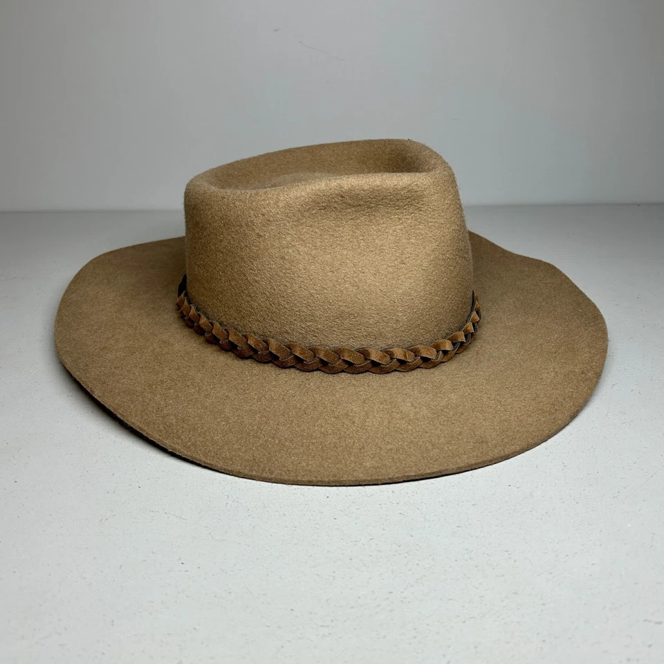 The Great Australian Hat Co. Trilby Sombrero Marrón Suave 6 7/8 56 Hecho en Australia Foto 2 de 4