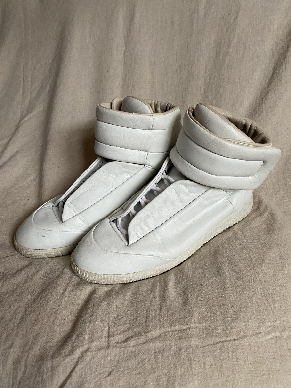 Maison Margiela Future 22 White Mens Leather High Top Sneakers UK 7 US 8 EUR 41